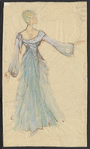 Costume design [Marguerite Gautier, blue gown] for the stage production Camino Real