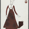 Costume design with swatch [Elizabeth Proctor] for the stage production The Crucible