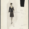 Costume design and swatch [Anne Bancroft, 'At the wedding'] for the motion picture The Graduate