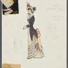 Costume designs [Mrs. Malloy] with swatches for the stage production The Matchmaker