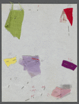 Six fabric swatches used for costume designs for the stage production She Loves Me