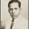 Signed portrait of Cuban folklore poet Nicolás Guillén