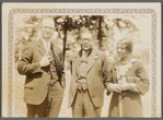 Dr. Matthew, Mr. Schomburg, [third name illegible] taken by Dr. Johnson at Ray's Mountain, the YMCA Summer School