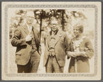 Dr. Matthew, Mr. Schomburg, [third name illegible] taken by Dr. Johnson at Ray's Mountain, the YMCA Summer School