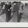 Bookies taking bets at horse races, Warrenton, Virginia