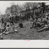 Spectators at the Point to Point cup race of the Maryland Hunt Club. Worthington Valley, near Glyndon, Maryland