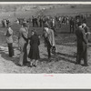 Spectators at the Point to Point cup race of the Maryland Hunt Club. Worthington Valley, near Glyndon, Maryland