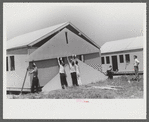 Prefabricated defense housing under construction near airport, Hartford, Connecticut. Constructed and managed by FSA (Farm Security Administration)