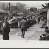 Traffic congestion in Groton, Connecticut, at afternoon change of shift of Electric Boat Works