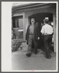 Workers entering plant at afternoon change of shift. Electric Boat Works, Groton, Connecticut