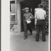 Workers entering plant at afternoon change of shift. Electric Boat Works, Groton, Connecticut