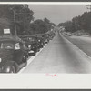Highway from New York City to the shore. Sunday traffic