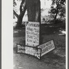 Signs in front of private home, evidence of boom town and crowded housing conditions. Hartford, Connecticut