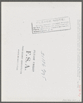 Fur buyer from New Orleans waiting for FSA (Farm Security Administration) supervisor to open the bids at auction sale of muskrats in dancehall on Delacroix Island, Louisiana