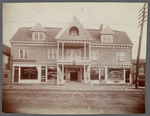 Carleton Opera House. Showing Bay Shore Cycle Co., R.K. Corneille & Co., William H. Moffitt Realty Co., Opera House Stationery and News. Bay Shore, Islip