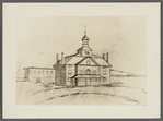 Drawing of Queens Co. Courthouse. Taken down about 1875. North Hempstead