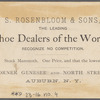 S. Rosenbloom & Sons, shoes