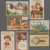 Group of advertising cards