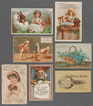 Group of advertising cards