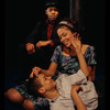 Darius De Haas, Roberta Gumbel and Chris Rustin in the stage production Running Man
