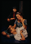 Darius De Haas, Roberta Gumbel and Chris Rustin in the stage production Running Man