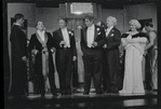 Julie Andrews, Tony Roberts, Michael Nouri, Richard B. Shull, Rachel York and unidentified other in the stage production Victor/Victoria