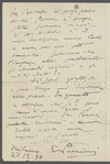 Letter from Giacomo Puccini to Gervelli, December 12, 1894