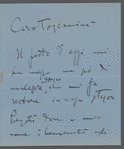 Letter from Giacomo Puccini to Arturo Toscanini, [between December 1899 and January 1900?]