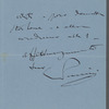 Letter from Giacomo Puccini to Arturo Toscanini, [between December 1899 and January 1900?]