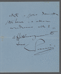 Letter from Giacomo Puccini to Arturo Toscanini, [between December 1899 and January 1900?]