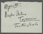 Letter from Giacomo Puccini to Arturo Toscanini, February 23, 1900