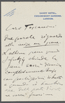 Letter from Giacomo Puccini to Arturo Toscanini, [October 1905]