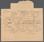Telegram from Giacomo Puccini to Arturo Toscanini, October 24, 1905