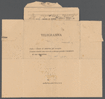 Telegram from Giacomo Puccini to Arturo Toscanini, October 24, 1905