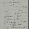 Letter from Giacomo Puccini to Arturo Toscanini, October 30, 1905