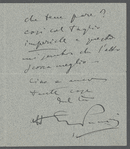 Letter from Giacomo Puccini to Arturo Toscanini, October 30, 1905