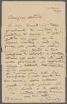 Letter from Giacomo Puccini to Arturo Toscanini, June 23, 1910