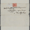 Letter from Giacomo Puccini to Arturo Toscanini, October 28, 1910