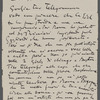 Letter from Giacomo Puccini to Arturo Toscanini, January 14, 1911