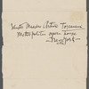 Letter from Giacomo Puccini to Arturo Toscanini, February 1, 1911