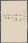 Letter from Giacomo Puccini to Arturo Toscanini, February 1, 1911