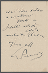 Letter from Giacomo Puccini to Arturo Toscanini, June 1, 1911