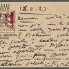 Postcard from Giacomo Puccini to Arturo Toscanini, October 14, 1923