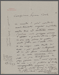 Letter from Giacomo Puccini to Carla Toscanini, December 23, 1923