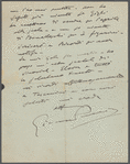 Letter from Giacomo Puccini to Carla Toscanini, October 7, 1924