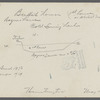 Buffet house. 1st house. Rogues Lane, now 11th St. Cold Spring Harbor, Huntington … (Sketch showing location on back of photo.)