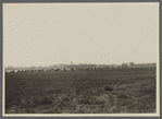 View looking west from west branch of shore road. Showing hay field, houses and tower in the distance. Water Mill, Southampton