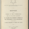 Report on the work of the commission sent out by the Zionist Organization to examine the territory offered by H.M. Government to the organization for the purposes of a Jewish settlement in British East Africa
