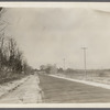 View of Montauk Highway. West of One Mile Stone, looking west. Abraham Halsey house, now Bradshaw, on right. Bridgehampton, Southampton