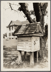 Fire alarm box with Ku Klux Klan poster attached. North side Orient Road, west of Bay Ave. East Marion, Southold